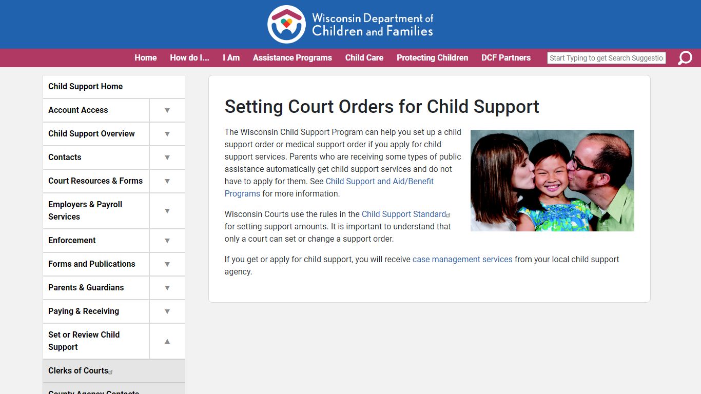 Court Orders for Child Support - Wisconsin